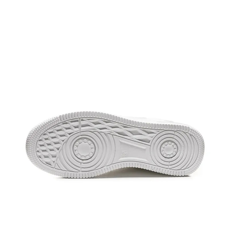 Warrior Air Force 1 White Sneakers Slip Resistant Balanced Lightweight Breathable Low Top Skateboard Shoes Unisex White-4