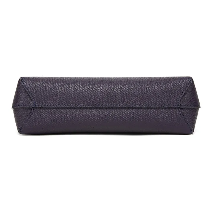 LONGCHAMP Roseau Grain Cow Leather Handbag Shoulder Bag Women's Purple-4