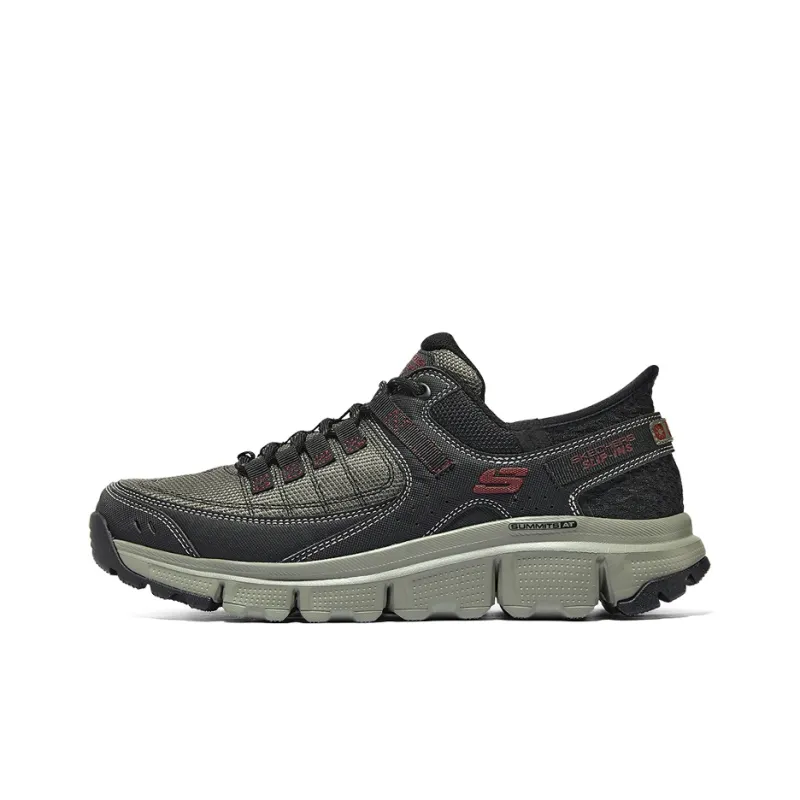 Skechers Hands Free Slip Ins Durable Breathable Low Top Outdoor Shoes Men's Black Green-0