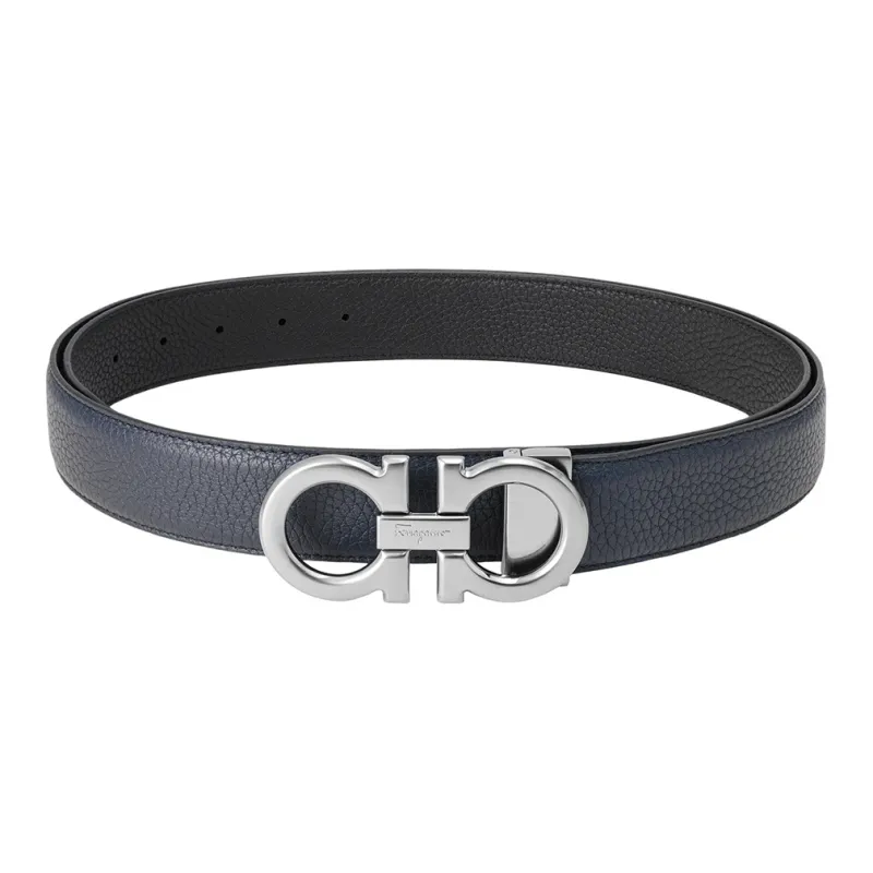 FERRAGAMO Cow Leather Leather Belts Men's Multicolor Width: 3.5cm-4