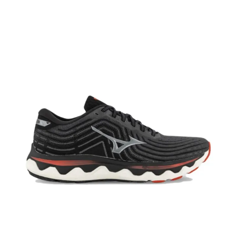 Mizuno Wave Horizon 6 'Black Grey Red'-1