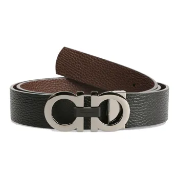 Ferragamo Reversible And Adjustable Gancini Belt Textured