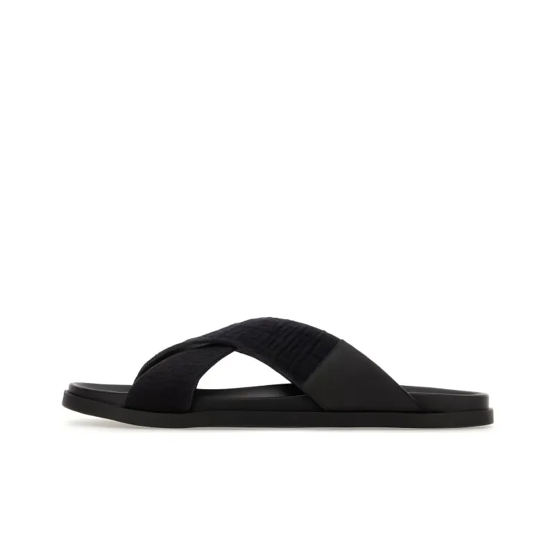 Givenchy Crossed Straps Slide 'Black'-0