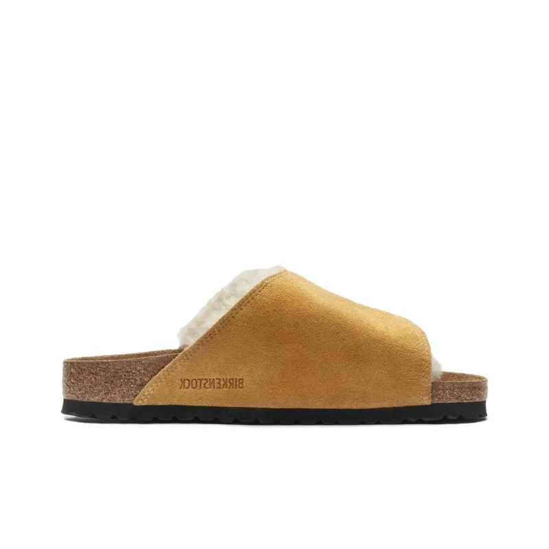 Birkenstock Solana Shearling Slide Stussy Caramel-1