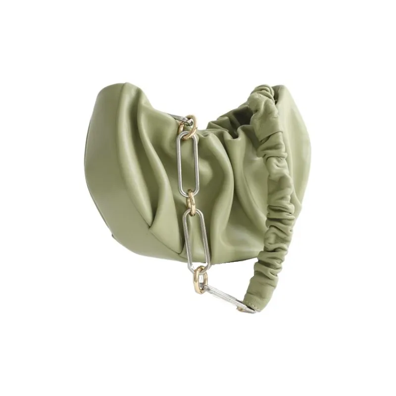 QULU Lambskin Shoulder Bag Regular Women's White/Milk Coffee/Olive Green/Light Blue/Custard/Light Purple-28