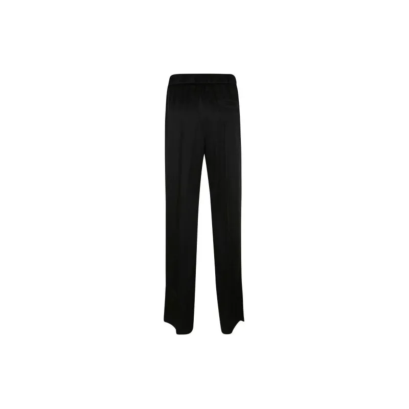 JIL SANDER Track Inspired Satin Trousers 'Black'-1