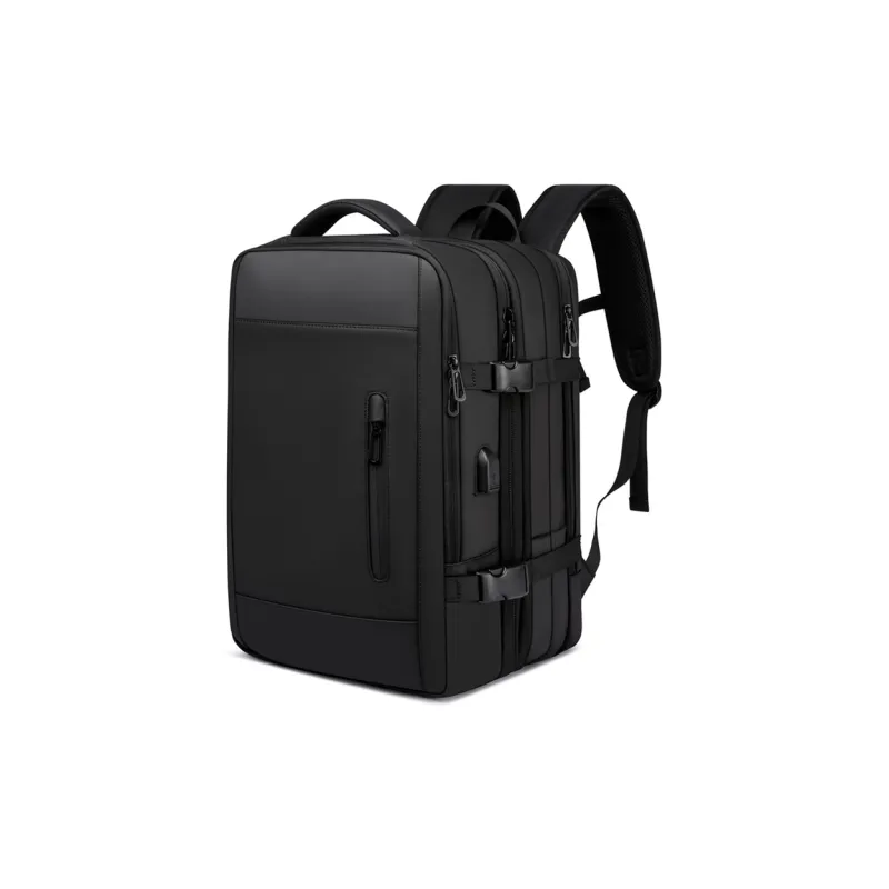 KINGSGEAR PU Laptop Backpack Regular Men's Black-1
