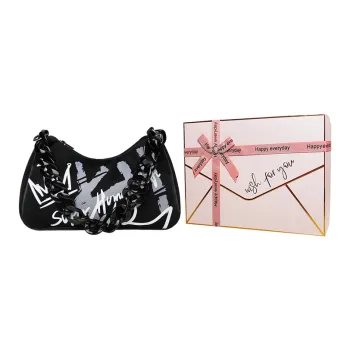 Kenghua Village PU Shoulder Bag Portable Crossbody Bag Shoulder Bag Regular Women's Black