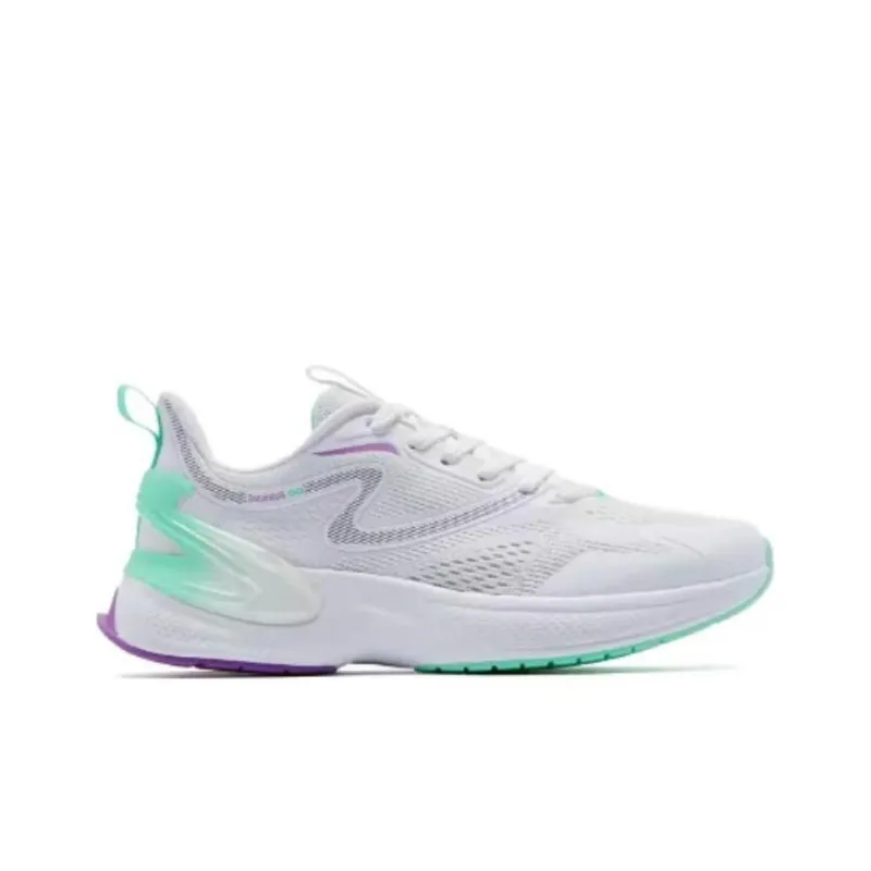 QIAODAN Anti-Slip Wear-Resistant Low-Top Running Shoes Men's White Green-1