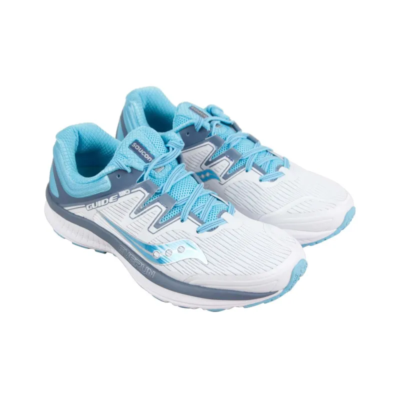 Saucony Guide Iso2 Guide Cushioning Wear Resistant Low Top Running Shoes Women's Blue White-2