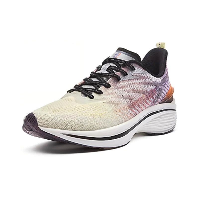 Erke Strange Bullet 3.0 Running Shoes Men Low Top Neon Orange/White/Purple-2