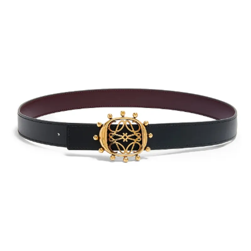 LOEWE Cow Leather Belts Women's Purple Width 2.8cm-1
