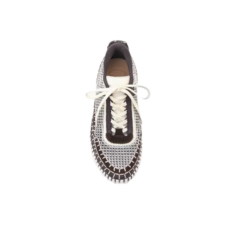 Chloé Nama Knit Lace-up Sneakers-4