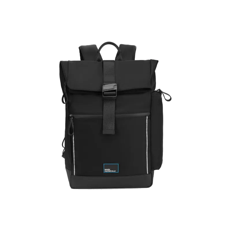 FAIRWHALE Fabric Backpack Tubas Men's Black With Reflective Strip-0