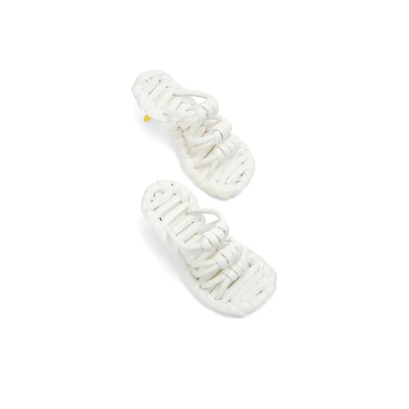 LOEWE Abrasion Resistant Slide Slippers Women's White Yellow-3