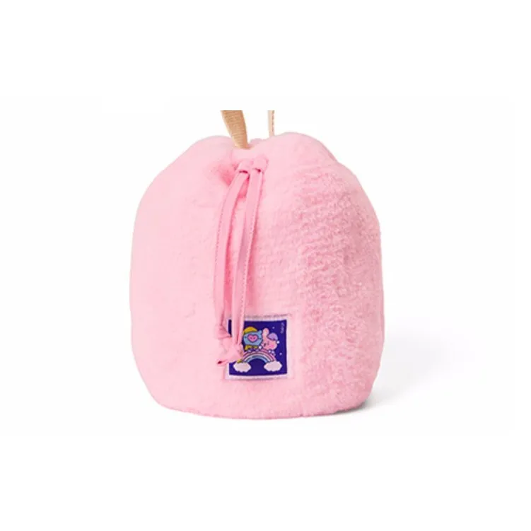 LINE FRIENDS BT21 Polyester Bucket Bag, Shoulder Bag, Crossbody Bag Women's Pink-6