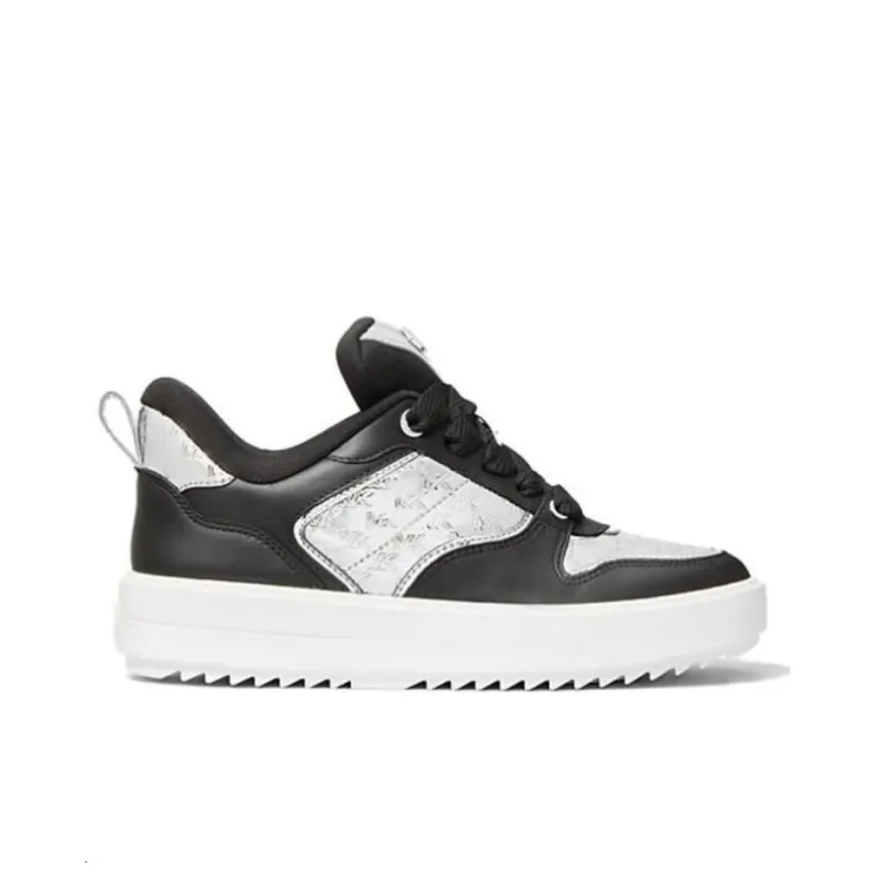 MICHAEL KORS Low Top Skateboard Shoes Women's Silver-1