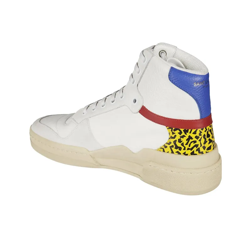 SAINT LAURENT SL-24 Mid-top Lace-up Sneakers-2