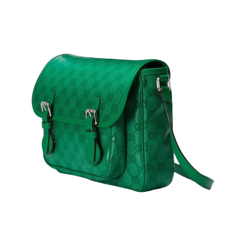 GUCCI Crystal Canvas Shoulder Bag Crossbody Bag Kids' Green-1