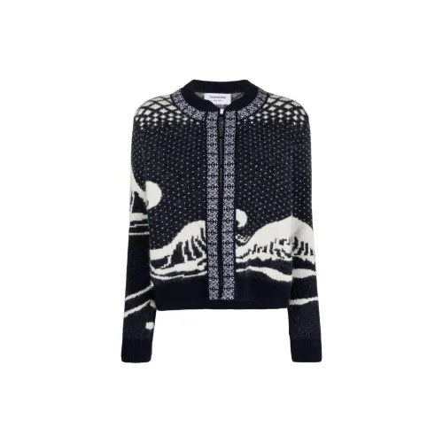 THOM BROWNE Wave Fair Isle Cardigan