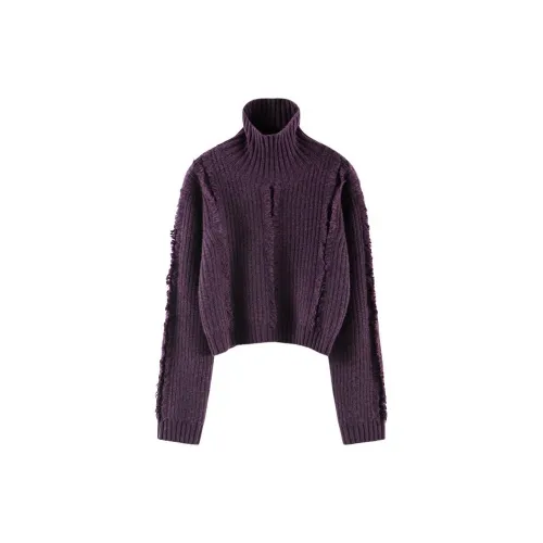 MAIGRE SIMHAT Cashmere Sweaters Women's Floral Purple