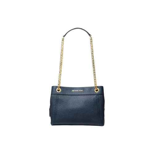 MICHAEL KORS Jet Set Leather Tote Bag Shopping Bag Handbag Shoulder Bag Medium Size Women's Marine Blue