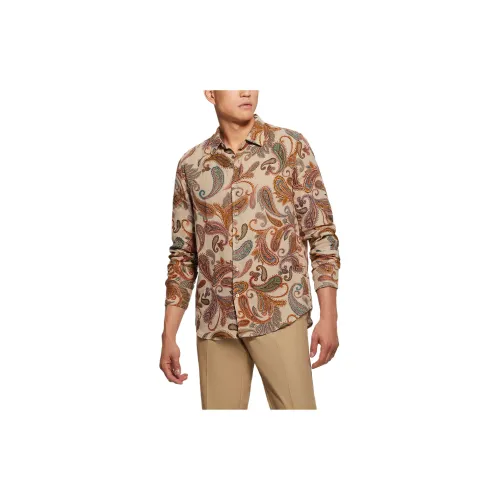 GUESS Shirts Men Brown