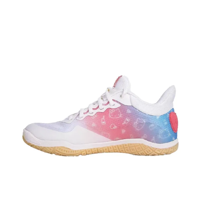 VICTOR HELLO KITTY Cushioned Slip Resistant Coverage Low Top Badminton Shoes Unisex White Size 38-0