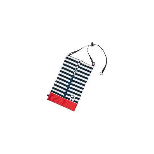 CHUMS Storage Bags Navy Blue/White Stripes With Tomato Pattern