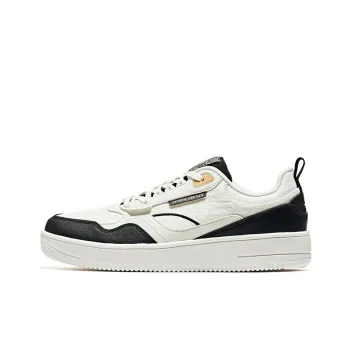 Erke Imprint Anti Slip Wear Resistant Low Top Skateboard Shoes Men's White Black