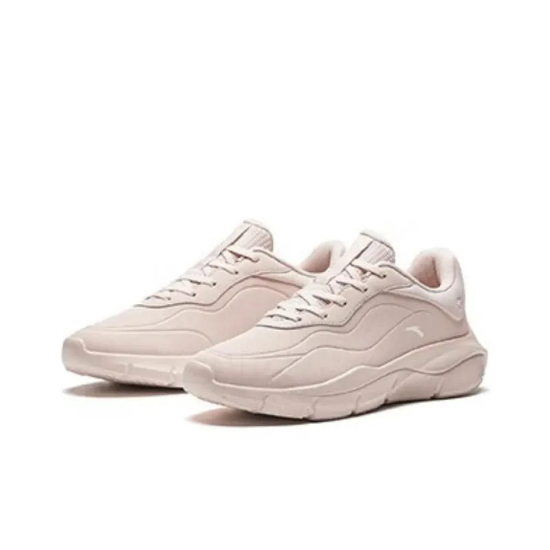 Anta Anti Slip Wear Resistant Low Top Badminton Shoes Women's Lotus Gray-1