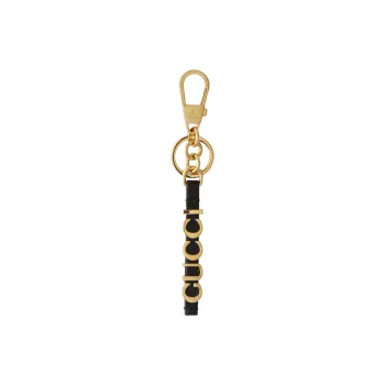 GUCCI Leather Keychain Bag Accessory Women's Black
