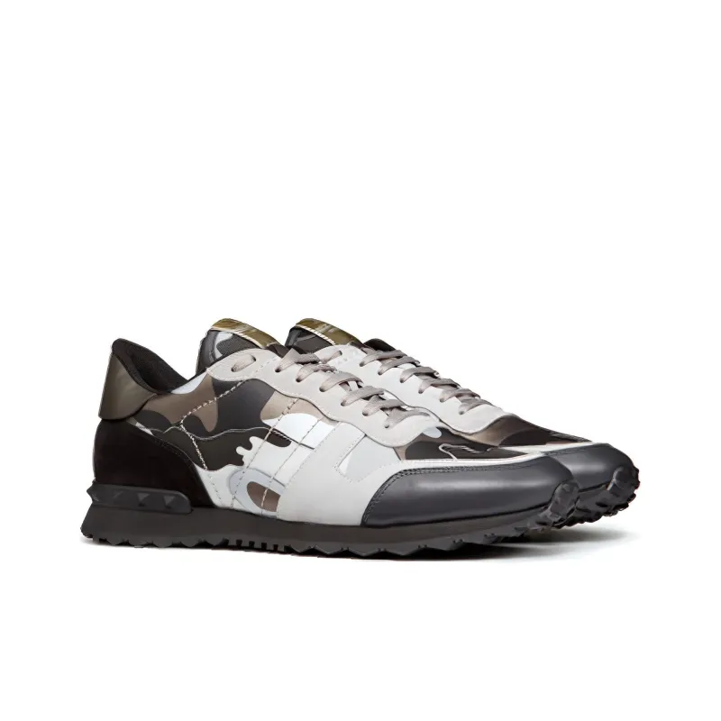 Valentino Rockrunner Rockstud Lace 'Grey Black Camo'-2