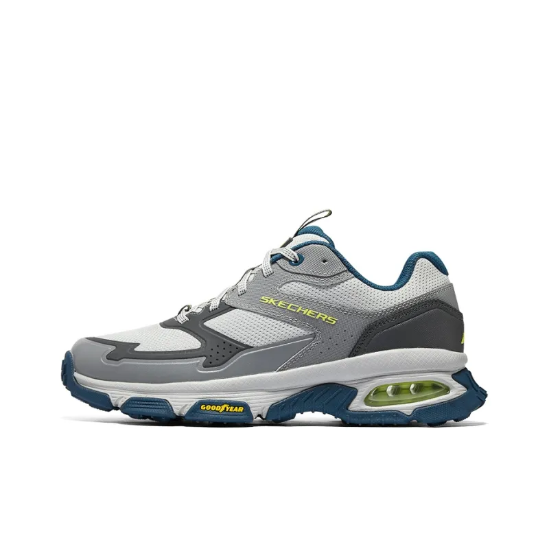 Skechers Cushioning, Wear Resistant Low Top Casual Shoes Men's Gray White-0