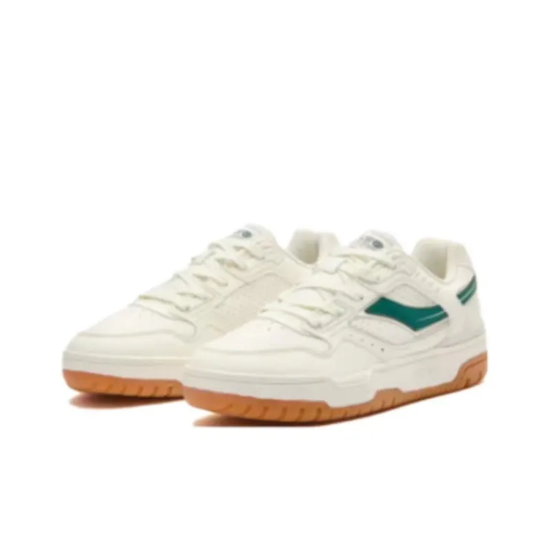 QIAODAN Inheritance 2.0 Slip-Resistant Low-Top Skateboard Shoes Women's Green White-2