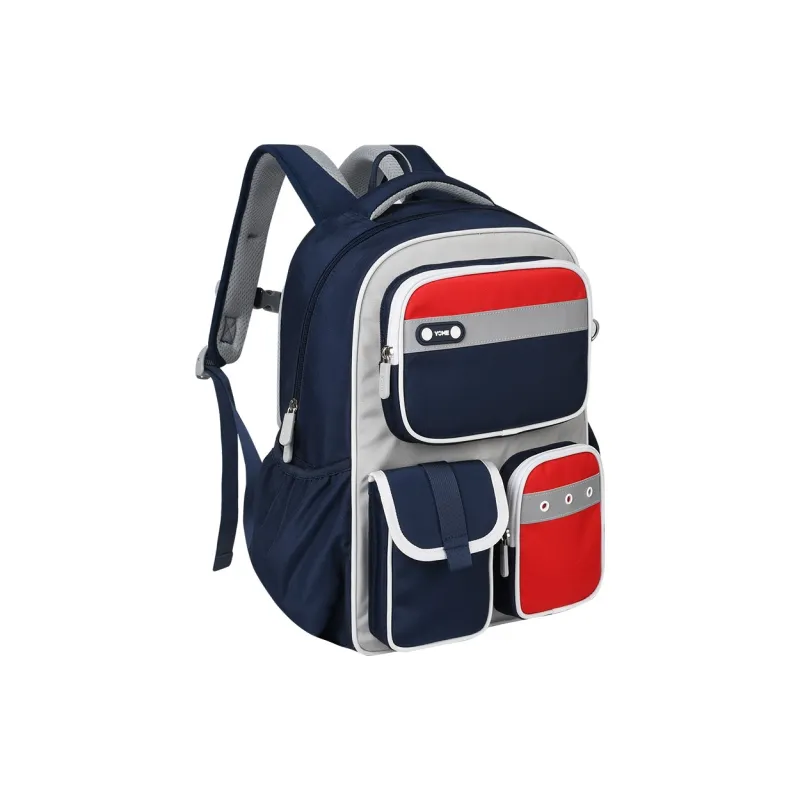 YOME Polyester Backpack Large Size Unisex Blue/Pink-4