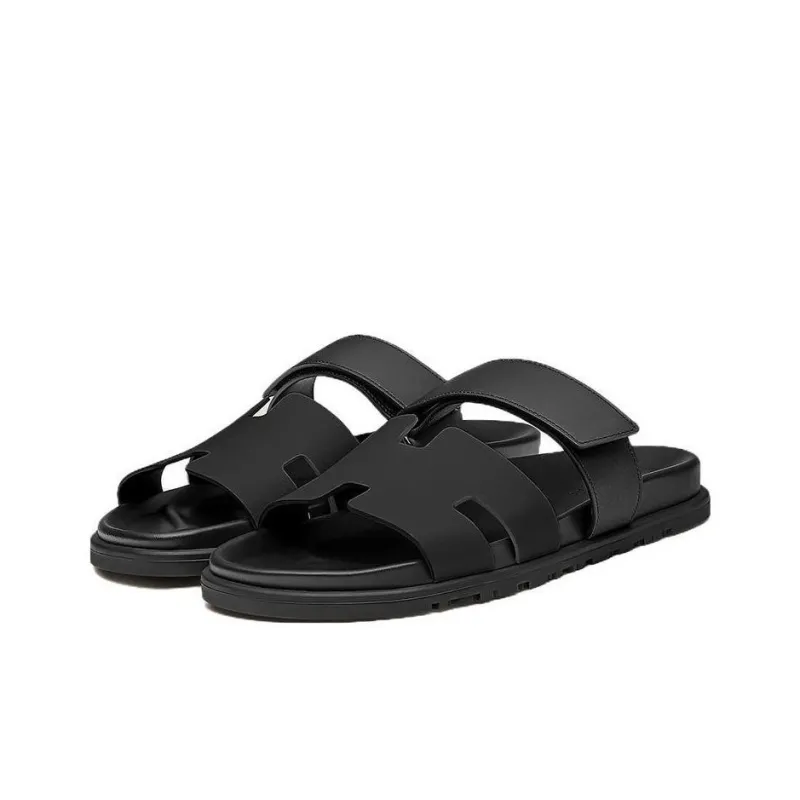 HERMES Chypre Odor Resistant Slide Slippers Men's Black-2