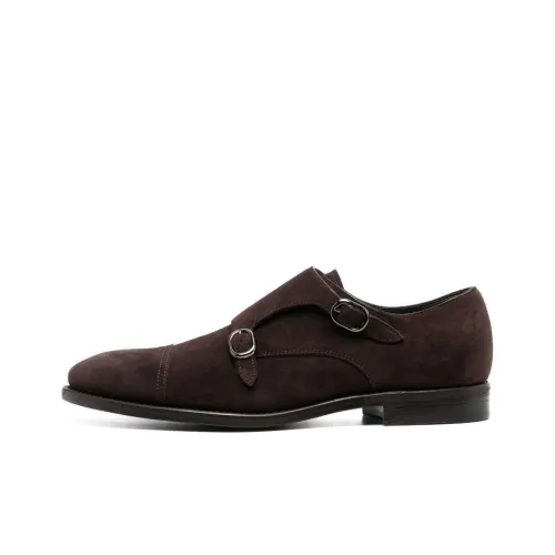 Henderson Baracco Buckled Suede Monk Shoes