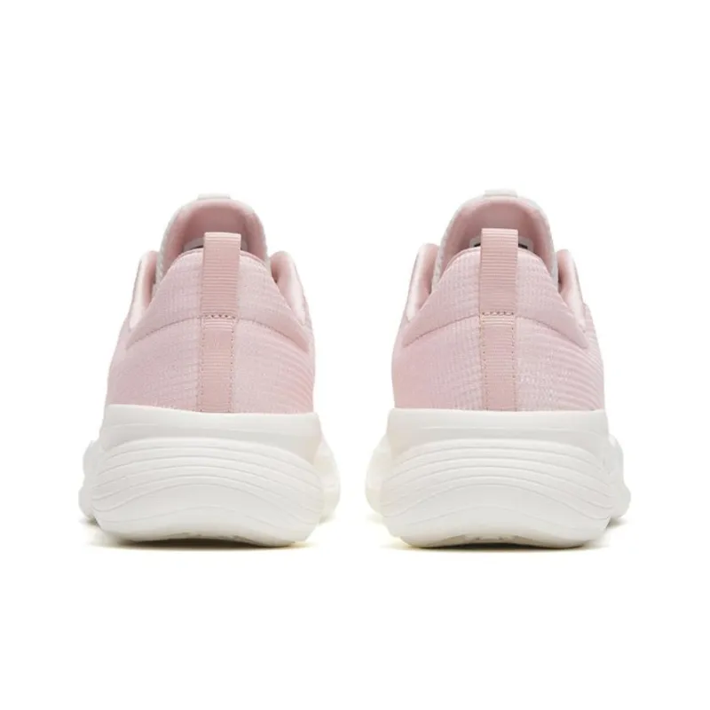 Anta Walking Shoes Collection Anti Slip Wear Resistant Low Top Training Shoes Women's White Pink-3