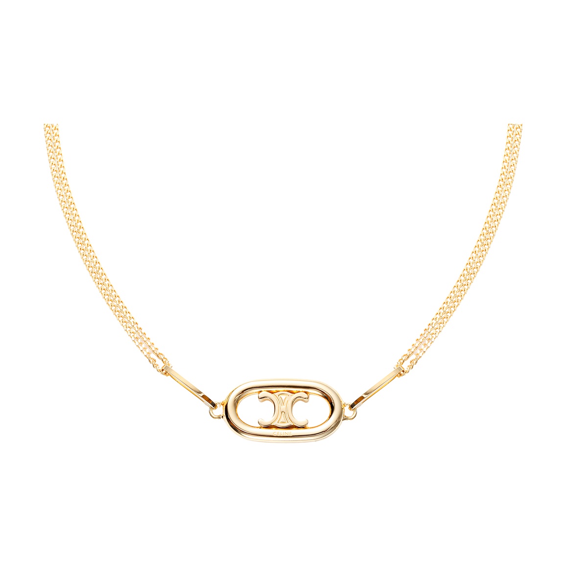 TRIOMPHE MINI TRIOMPHE NECKLACE IN BRASS WITH GOLD FINISH