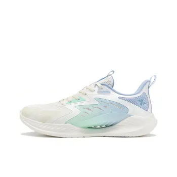 XTEP Chi Feng 6.0 Cushioning Anti Slip And Wear Resistant Rebound Low Top Running Shoes Men's White Blue