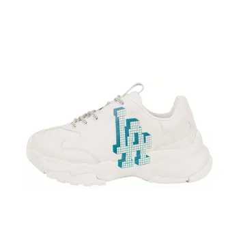 MLB Big Ball Chunky La Anti Slip And Wear Resistant Lightweight Low Top Chunky Sneakers Unisex White Blue
