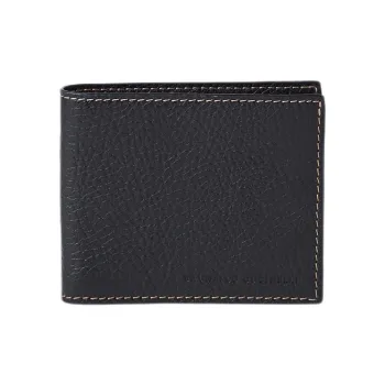 Brunello Cucinelli Grain Cow Leather Wallet Men's Black