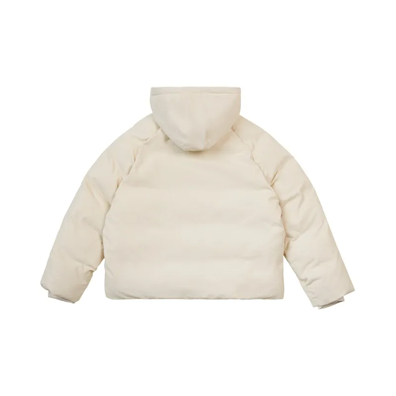 Crying Center Puffer Jackets Unisex Cream White-1