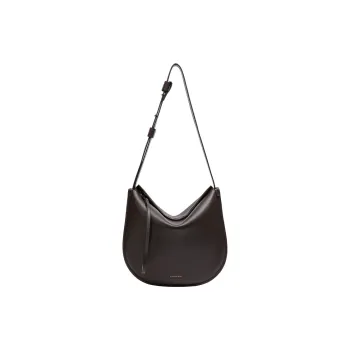 Tanita West Cow Leather Saddle Bags Shoulder Bags Medium Size Women's Coffee