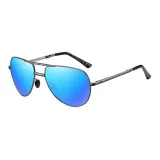 Gunmetal Frame with Ice Blue Lens (Foldable)