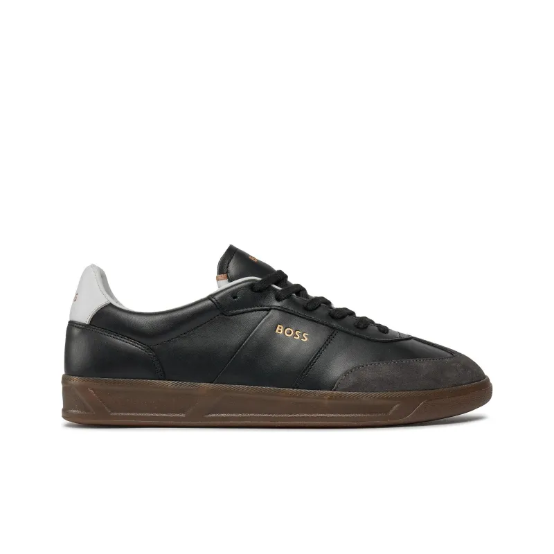 HUGO BOSS Low Top Skateboard Shoes Men's Black-1