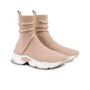 René Caovilla Glitter-wrap Sock-ankle Sneakers