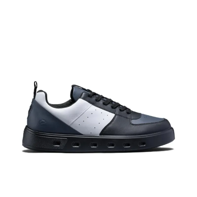 Ecco Wear-Resistant Low-Top Skateboard Shoes Men's Black White-1
