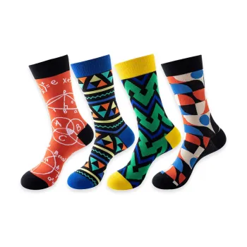 Flowers In Water Mid-Calf Socks Men's 4 Pack